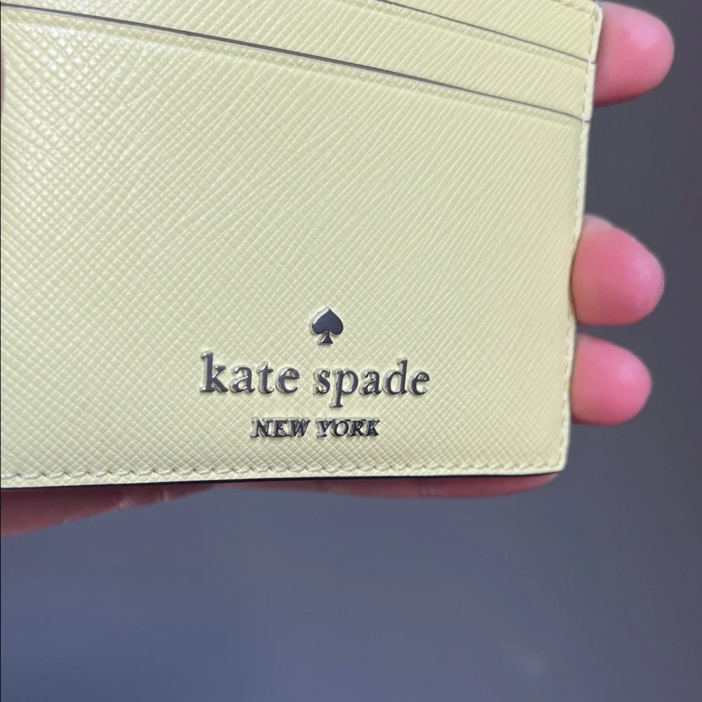 Kate Spade Tennis Ball Yellow Card Holder - Picture 7 of 8